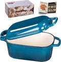 4.6 Quart Dutch Oven for Sourdough Bread Baking, Combo Oval Enameled Cast Iron by GdWings