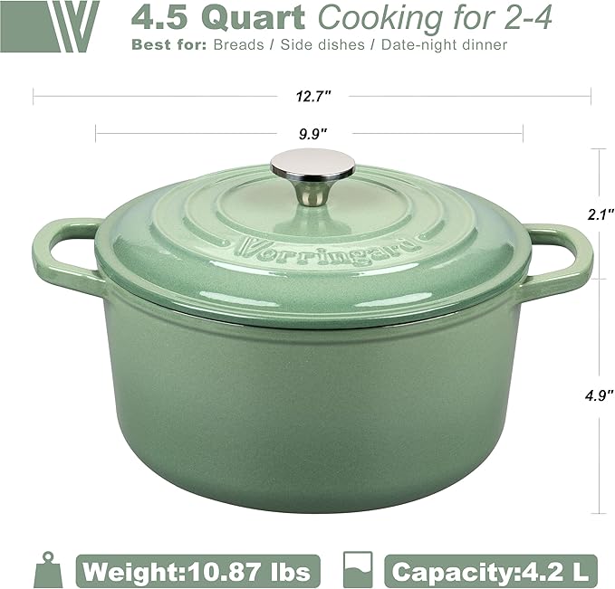 VORRINGARD Enameled Cast Iron Dutch Oven Pot - Image 2