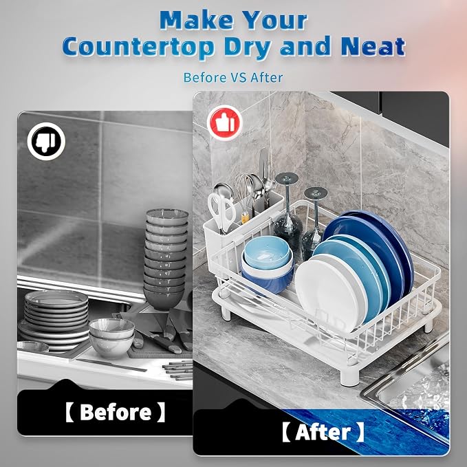 Dish Drying Rack, Stainless Steel-Dish Rack, Dish Racks - Image 3