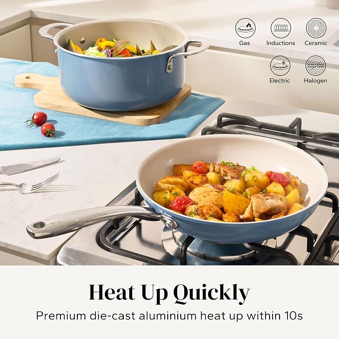 Redchef Ceramic Nonstick Cookware Set, Induction Cookware - Image 5