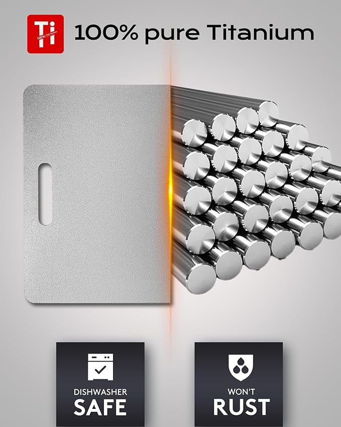 Titanium Cutting Board, Food Grade 100% Pure Titanium Cutting Boards - Image 2