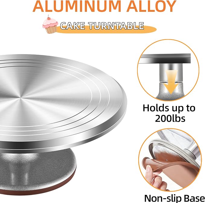 12-Inch Aluminum Alloy Cake Turntable - Image 2