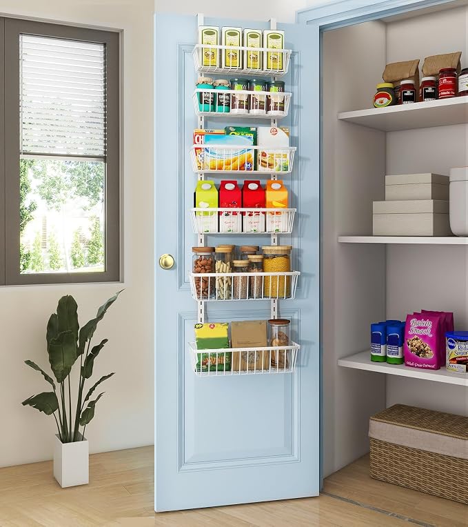 Mefirt 12 Inch Wide Narrow Over The Door Pantry Organizer, Pantry Organization - Image 9