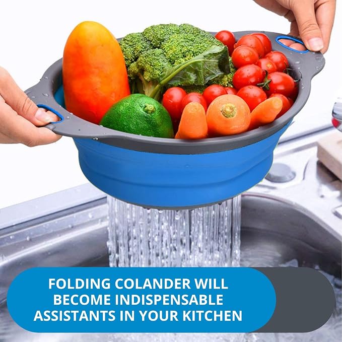 Blue Kitchen Strainer Colander Set - Image 6