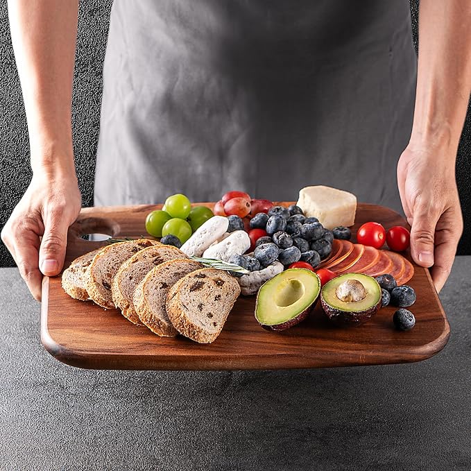 Wood Cutting Boards for Kitchen, JAMES.F Acacia Wooden Heavy Duty Cutting Board by JFJAMESF