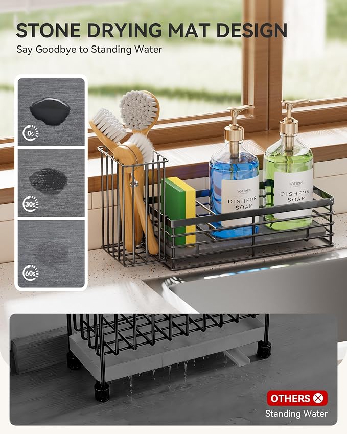 Yofidra Sponge Holder for Kitchen Sink, Sink Caddy Organizer - Image 2