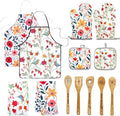 13 Pcs Kitchen Stuff Accessories Include 5 Cute Wooden Spoons & 2 Kitchen Oven by Qchengsan