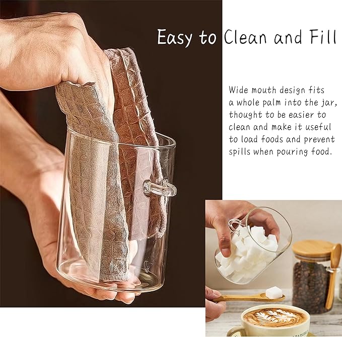 Glass Sugar Container with Spoon - Image 4