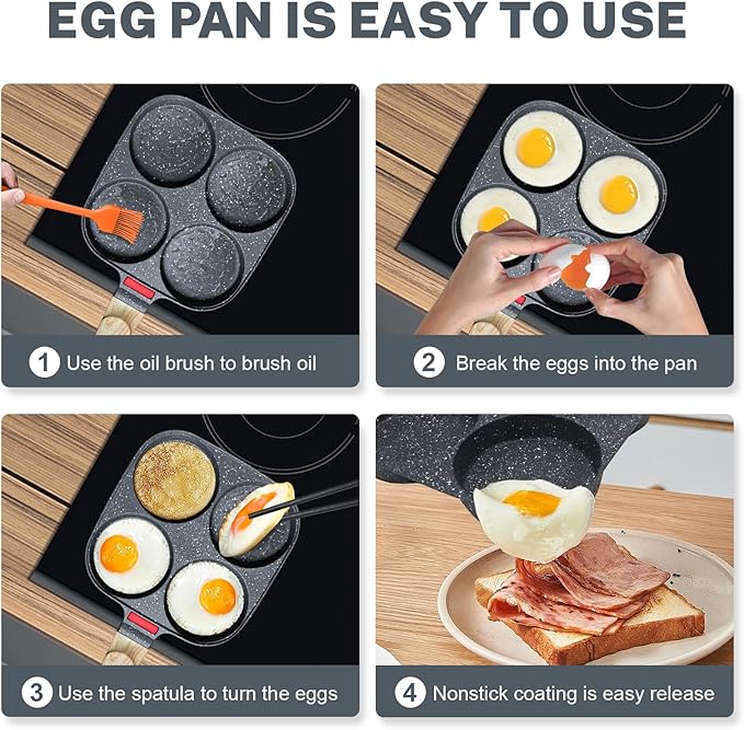 4‑Cup Nonstick Egg Pan Set - Image 6