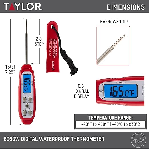 Taylor Digital Instant Read Meat Thermometer - Image 3