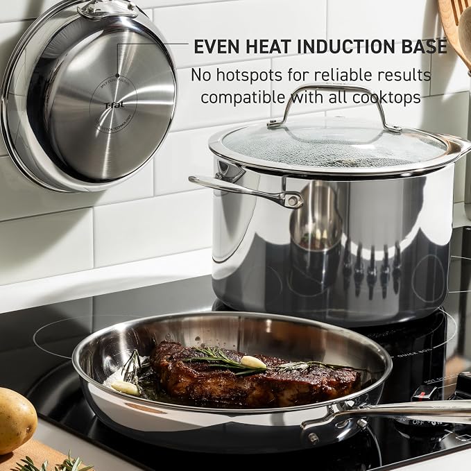 T-Fal Pro Tri-Ply Stainless Steel Saute Pan - Image 5