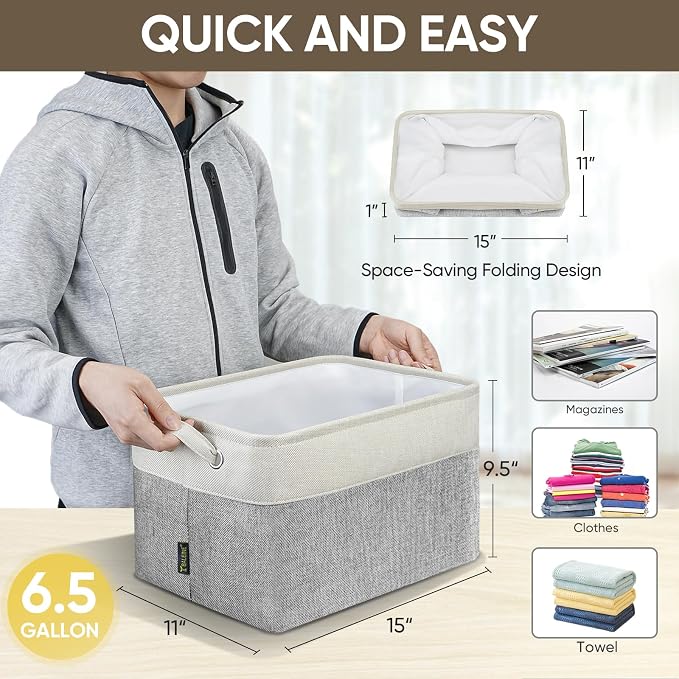 BALEINE 1 Pack Fabric Closet Storage Bins - Image 6
