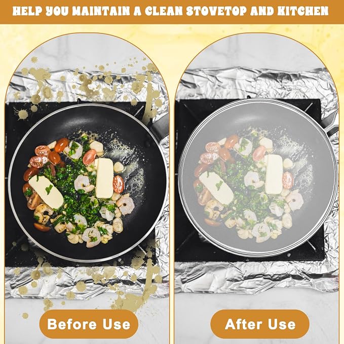 1PCS Splatter Screen for Frying Pan, 8Inch Stainless Steel Splatter Guard for - Image 4