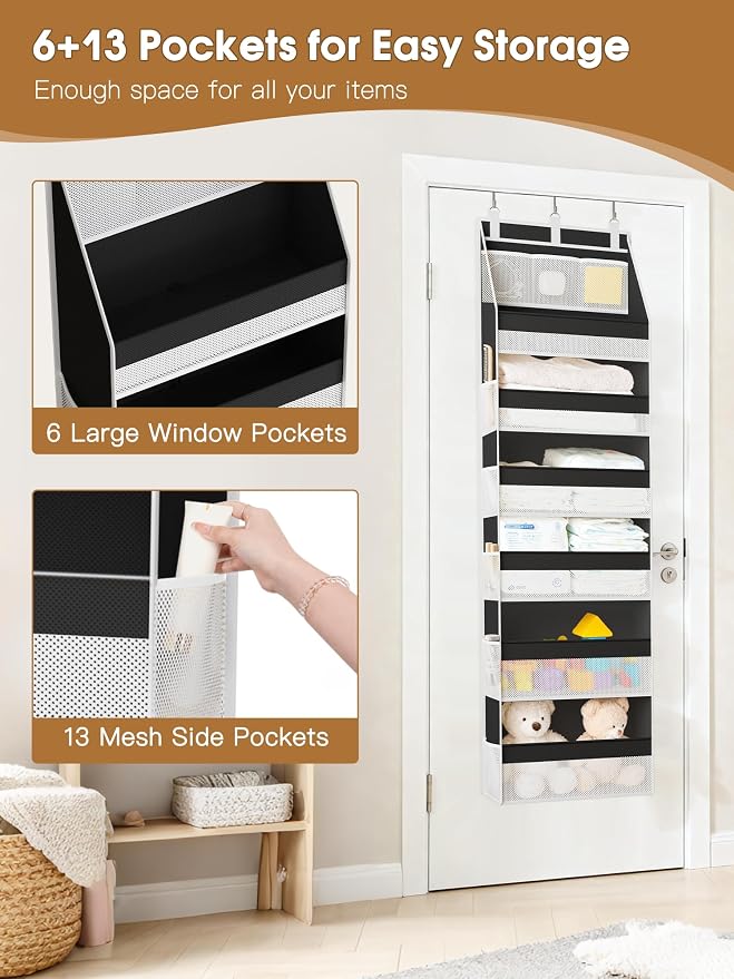 Criusia 2 Pack Over the Door Organizer, Heavy-Duty 6-Shelf Hanging Storage - Image 5
