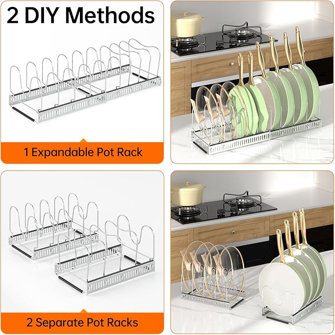 MUDEELA Pots and Pans Organizer Rack - Image 5