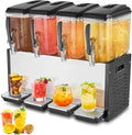 VEVOR Commercial Beverage Dispenser, 4 Tanks 12 L / 12.7 QT Per Tank Juice by VEVOR