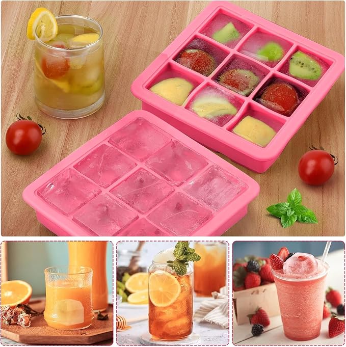 2 Pack Silicone Ice Cube Tray, Small Ice Trays - Image 3