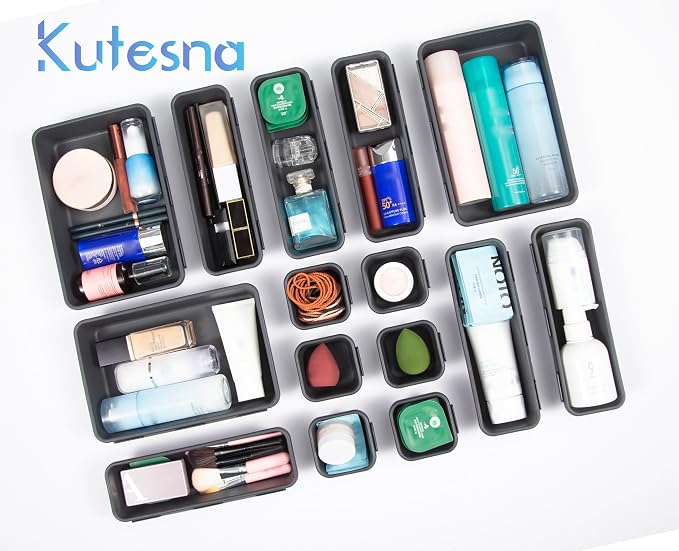 Kutesna 25 PCS Interlocking Desk Drawer Organizer Separator - Image 3