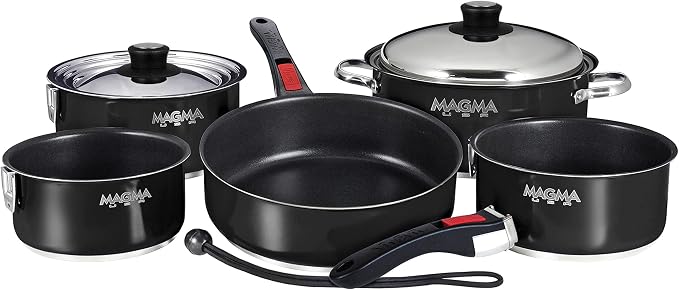 Magma 10 Piece Gourmet Nesting Stainless Steel Cookware Set by MagmaProducts