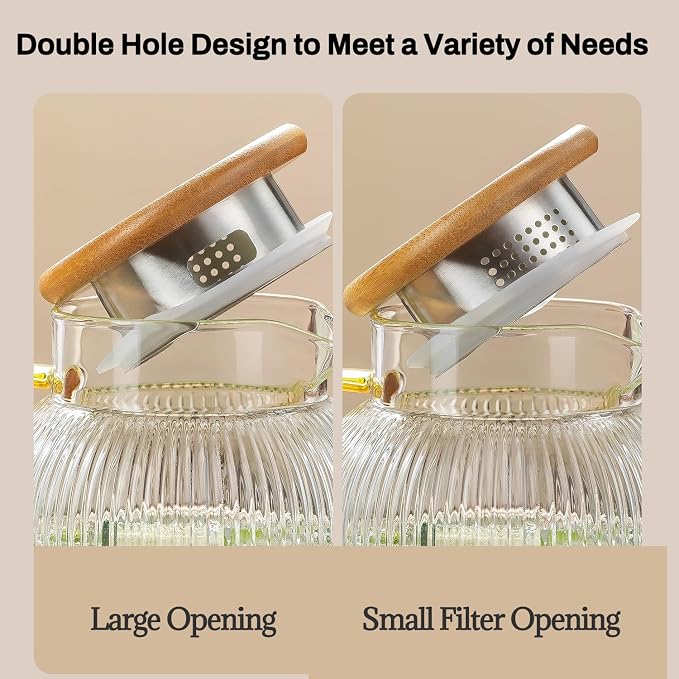 Buaic Glass Pitcher with Lid, 2 PACK 68 oz/2 Liter Vertical Water Pitcher With - Image 6