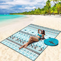 WIWIGO Beach Blanket Waterproof Sandproof Beach Mat 79" X 83"/10'x9'for 2-8 by WIWIGO