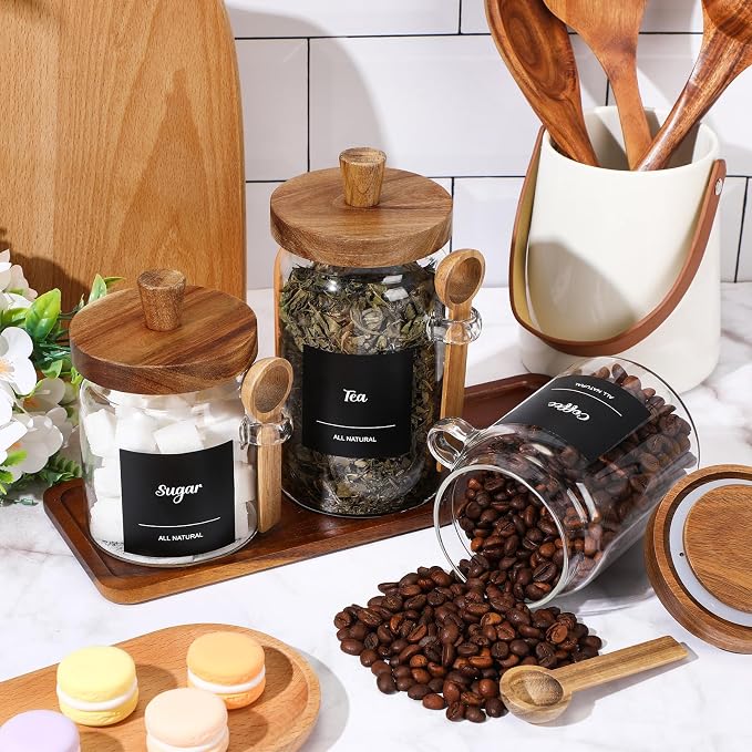 Suclain 3 Pcs Glass Coffee Container - Image 4