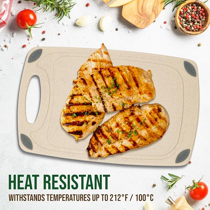AXIOM CREATIONS 2-Piece Reversible Cutting Board Set Made from Natural Food - Image 6