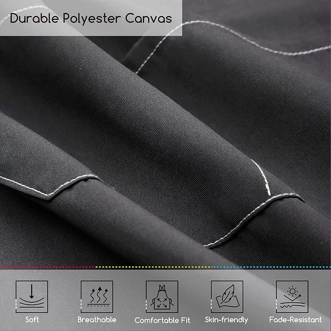 MEEDEN Painting Apron for Men Women: Adjustable Cross Back Waterproof Polyester - Image 5