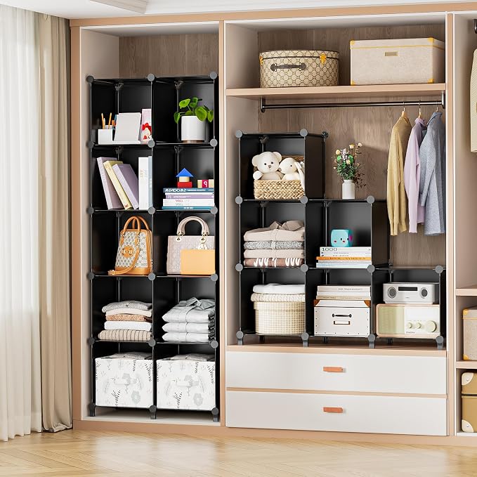 Neprock 16 Cubby Storage Organizer, Closet Clothes Storage Organizer, Cube - Image 4