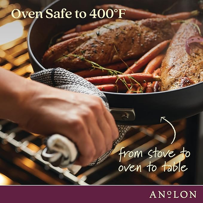 Anolon Advanced Home Hard Anodized Nonstick Frying Pan, 14.5 Inch – Large - Image 5