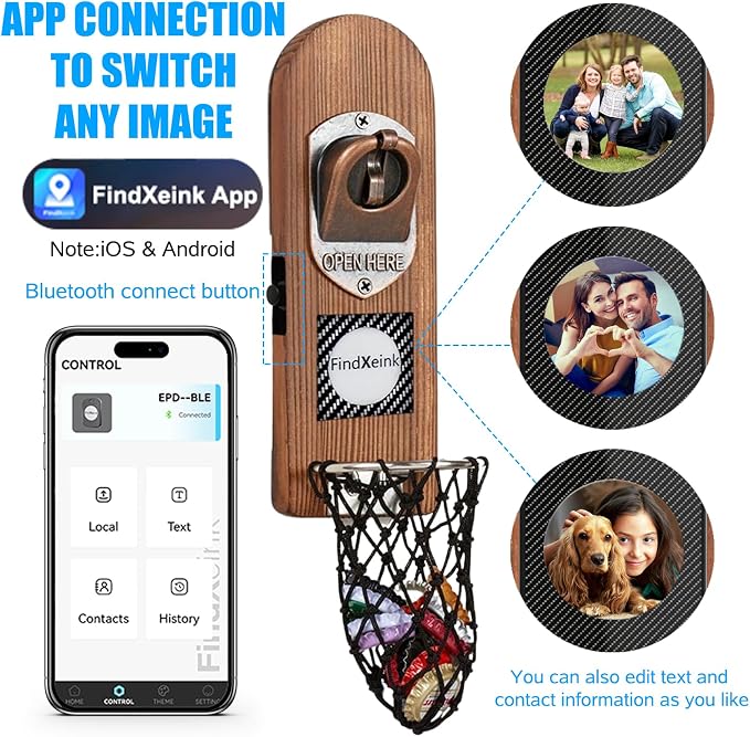 Beer Bottle Openers with DIY Ink Screen, Traceless Bottle Opener Wall Mounted - Image 3