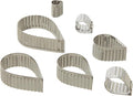 Ateco Fluted Edge Tear Drop Cutters in Graduated Sizes, Stainless Steel by Ateco