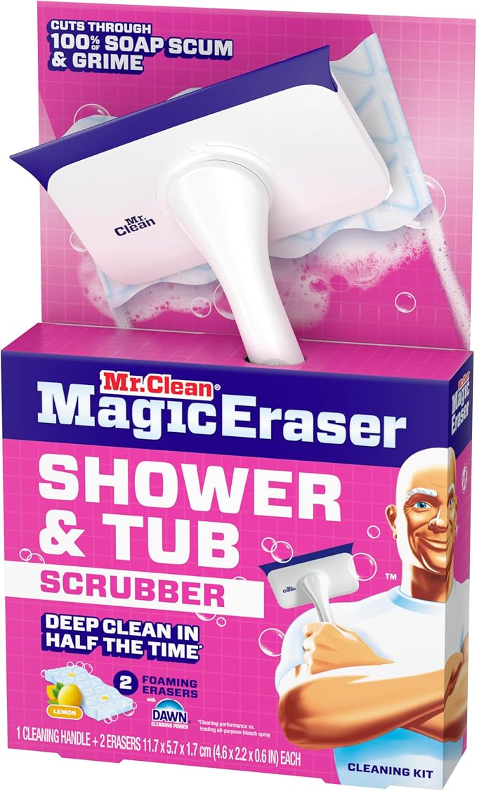 Mr. Clean Magic Eraser Shower & Tub Scrubber, Bathroom Cleaner, All in One - Image 13