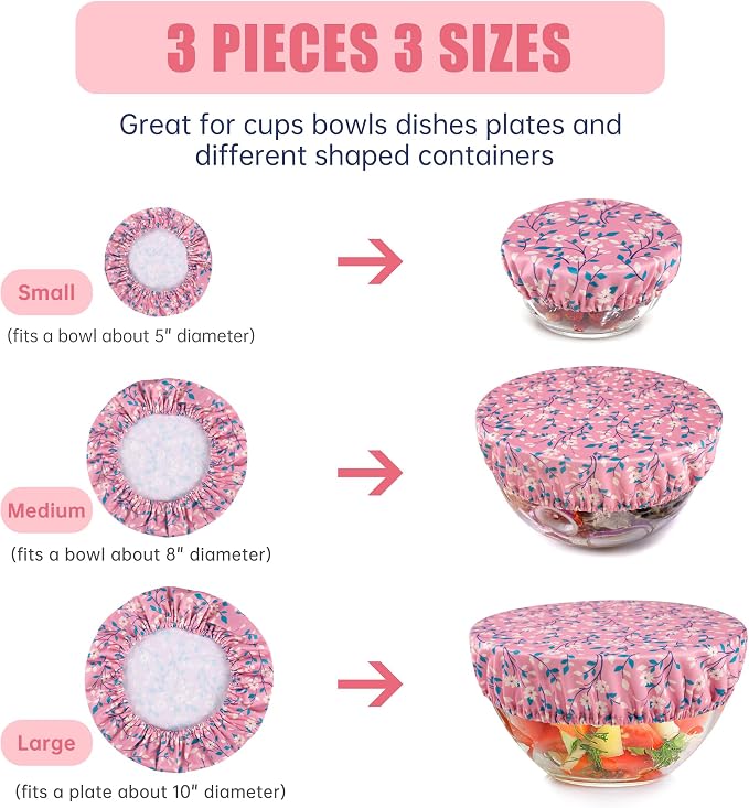 wegreeco Elastic Reusable Bowl Covers - Image 3