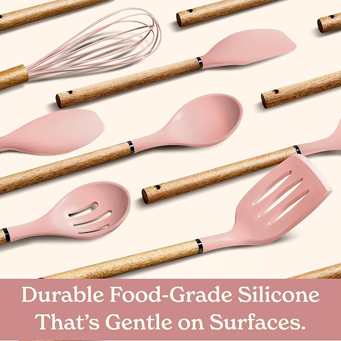 Country Kitchen Non Stick Silicone Utensil Set - Image 4