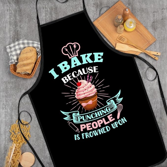 Baking Apron for Women I Baking Because People Is Frowned Aprons Gifts for Men - Image 6