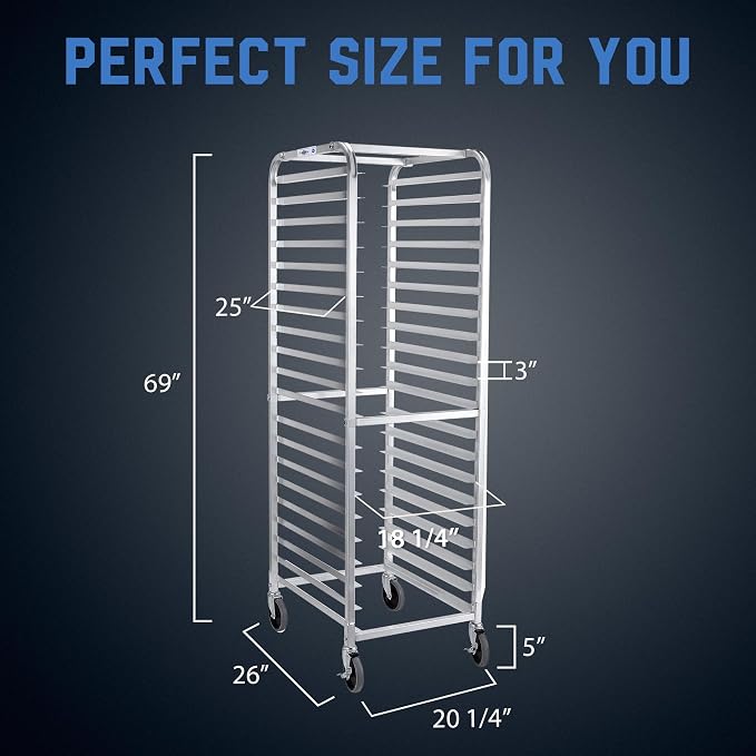 Profeeshaw Bun Pan Bakery Rack 20 Tier - Image 2