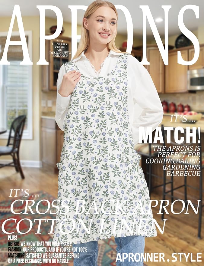 Cozy Adjustable Cross Back Aprons - Image 2