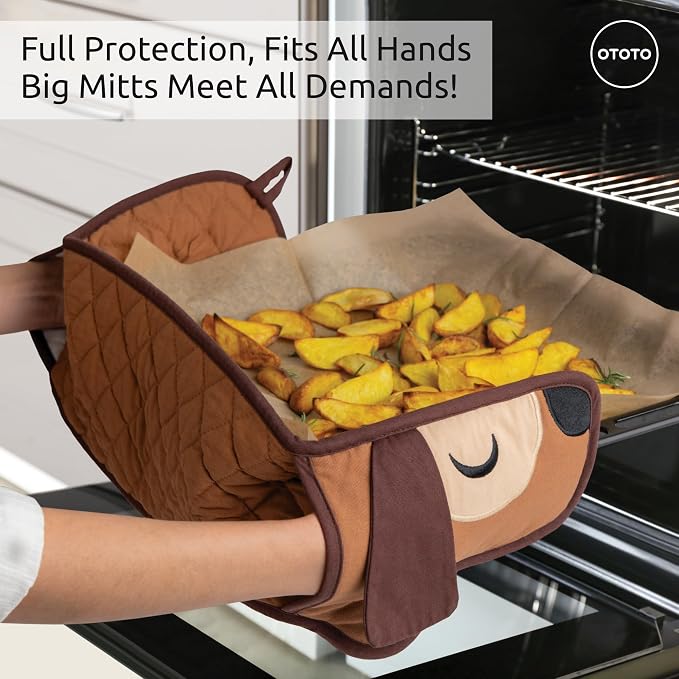 OTOTO Hot-Dog Double Oven Mitts Cute Funny - Image 4