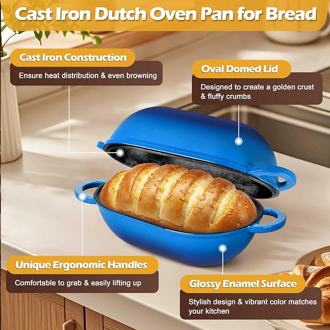 Homikit Enameled Cast Iron Dutch Oven - Image 6