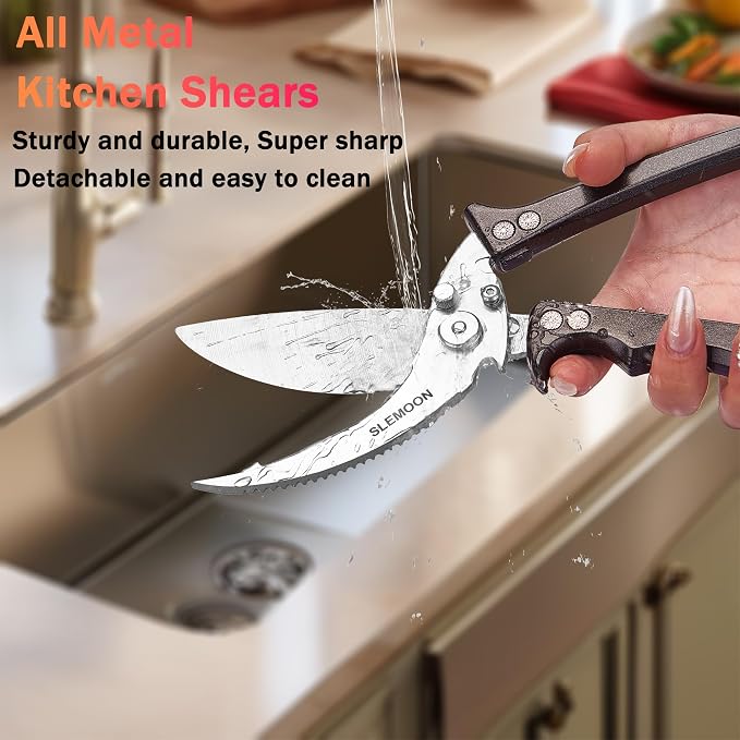 Heavy Duty Poultry Shears Meat Cutting Dishwasher Safe and Food Stainless - Image 5