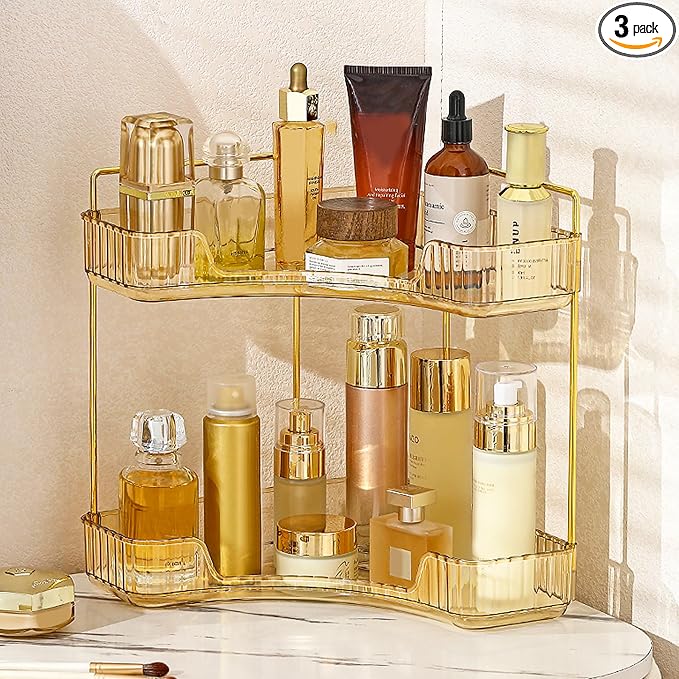 Aveniee Corner Bathroom Counter Organizer, Bathroom Countertop Shelf Makeup by Aveniee