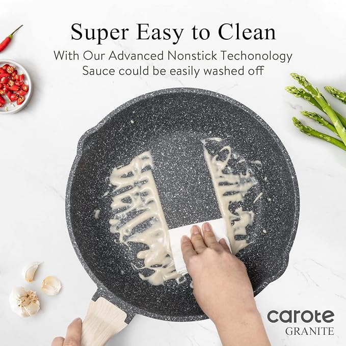 CAROTE 12 Inch Nonstick Deep Frying Pan - Image 5