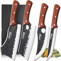 Topfeel 4PCS Meat Cleaver Set -Heavy Duty Bone Chopper & Meat Cleaver & Viking by Topfeel