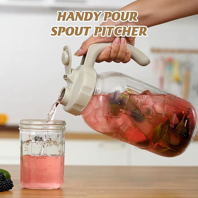 Soligt Glass Mason Jar Pitcher - Image 2