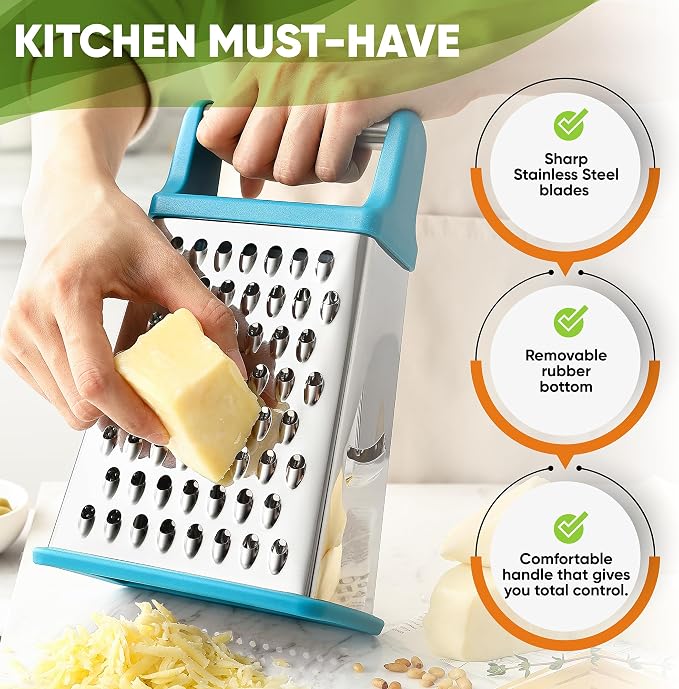Spring Chef Handheld Stainless Steel XL Parmesan Cheese Grater - Image 3