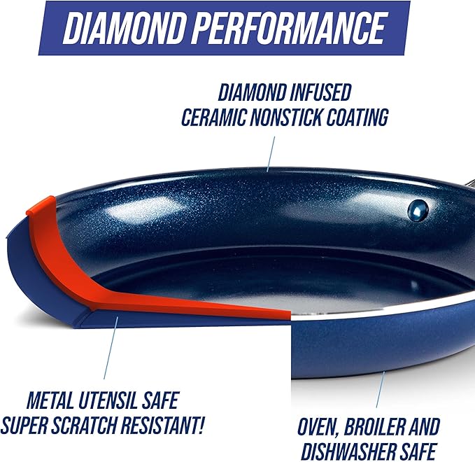 Blue Diamond 8QT Nonstick Stockpot - Image 4