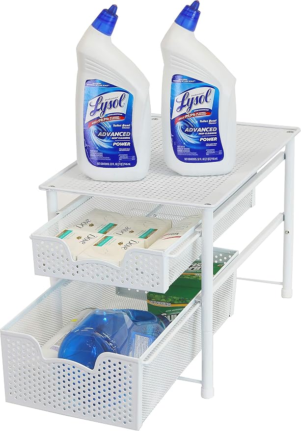 Simple Houseware Stackable 2 Tier Sliding Basket Organizer Drawer - Image 7