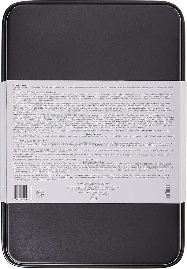 Cuisinart AMB-15BS 15-Inch Chef's Classic Nonstick Bakeware Baking Sheet - Image 7