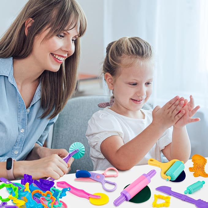 Dough Tools Set for Kids – 22 PCS Macaron Color Dough Play Tools - Image 7
